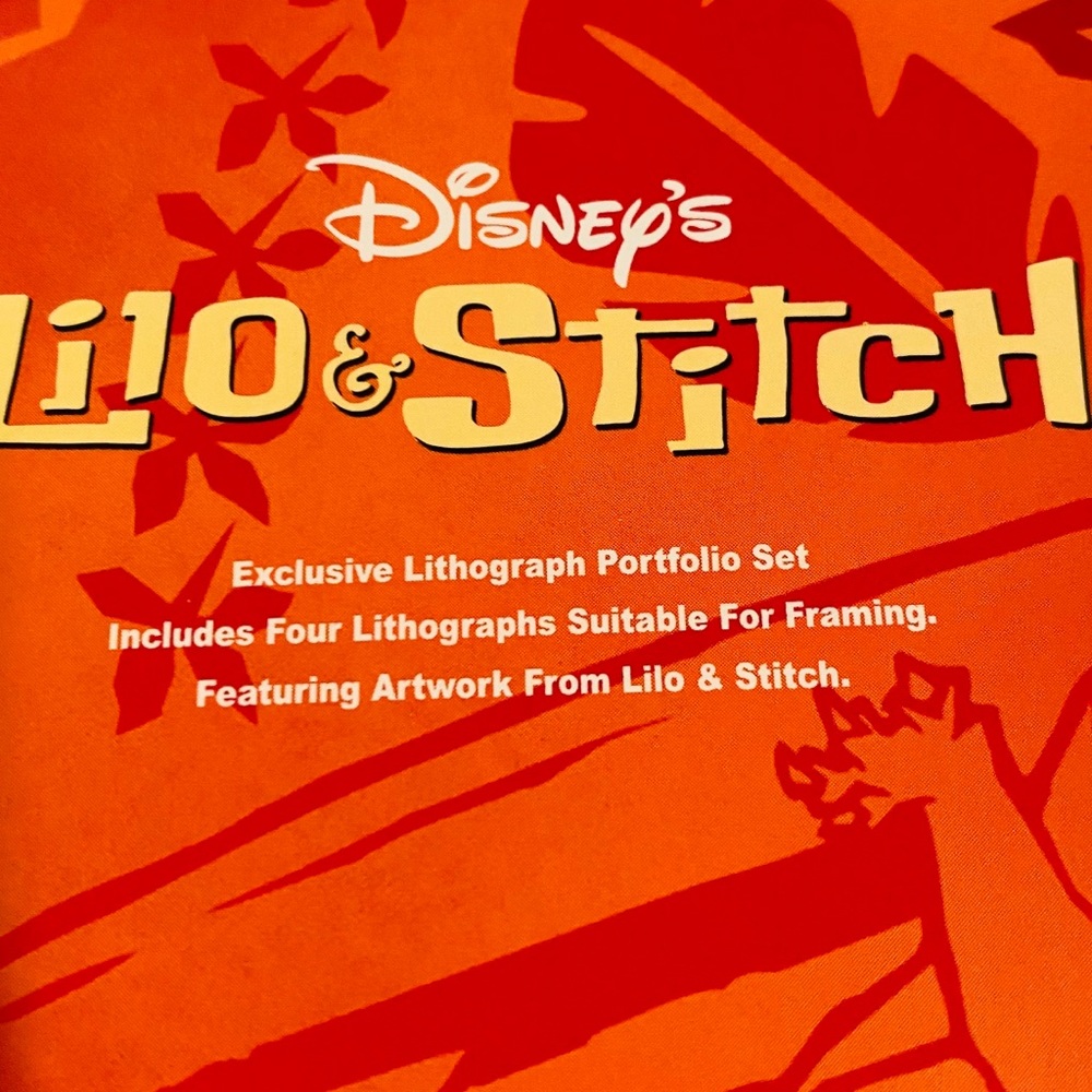 Exclusive Lilo and stitch lithograph portfolio set